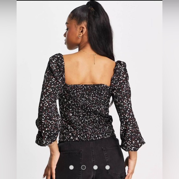 Abercrombie Black Speckled Blouse - Picture 3 of 4